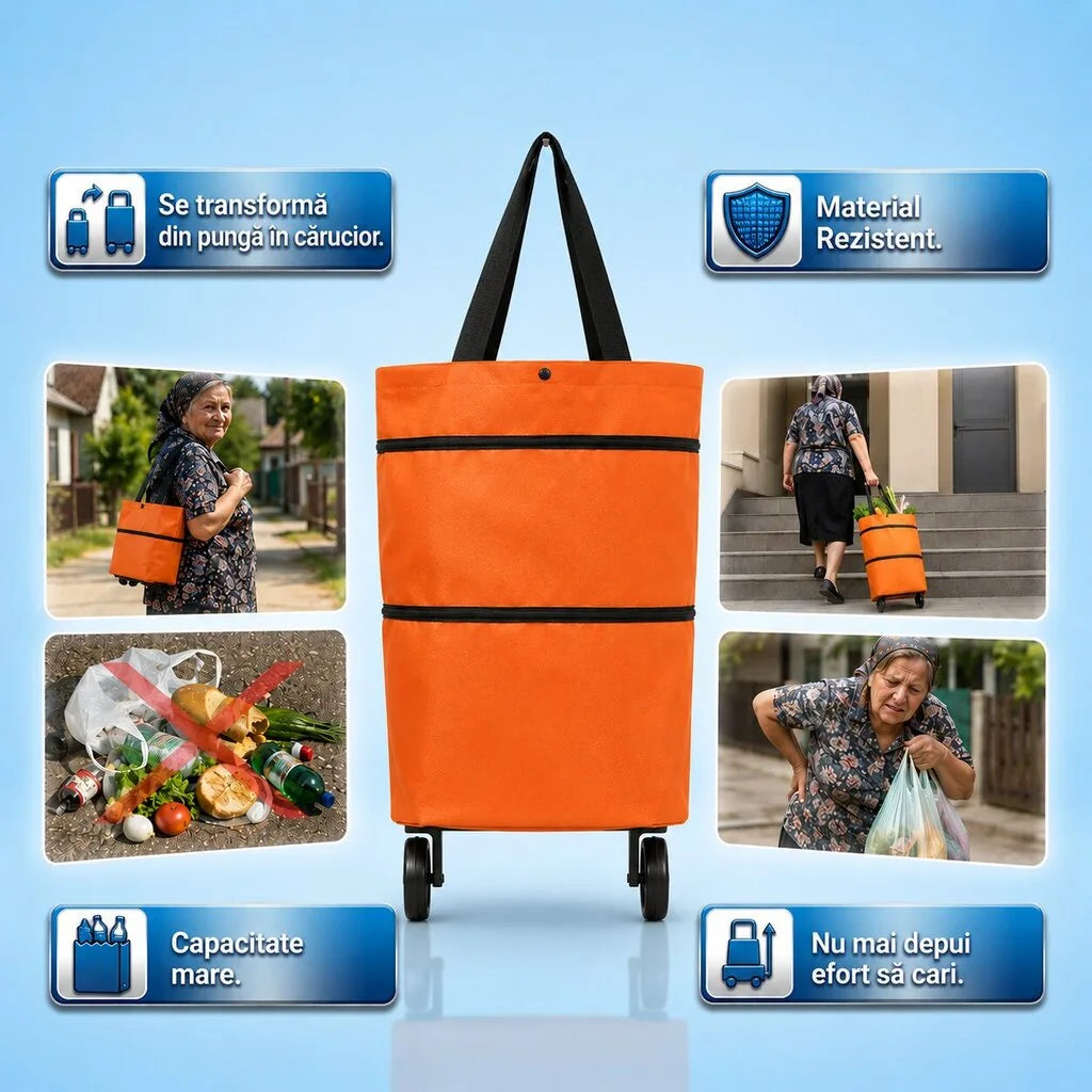 GENTIX® - Geantă Pliabilă cu Roți